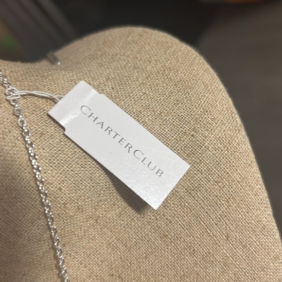 Charter Club Silver and CZ Necklace - Picture 3 of 4